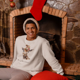 Christmas Giraffe, customisable T-Shirt
