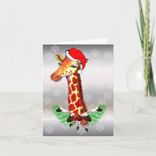Christmas Giraffe Holiday Card