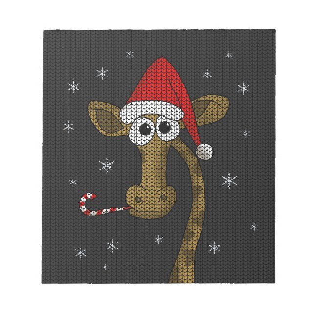 Christmas Giraffe Notepad (Front)