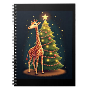 Christmas Giraffe Official Tree Topper Funny Tall  Notebook