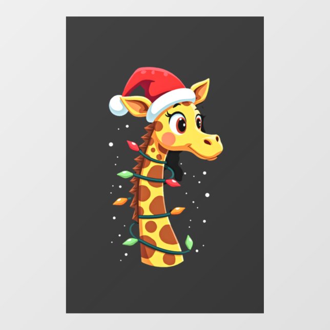 Christmas Giraffe Santa Hat Lights Giraffe Men Wom (Sheet)