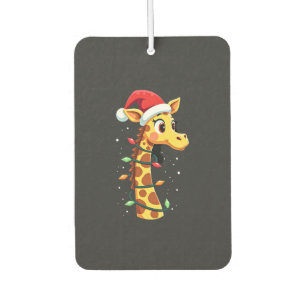 Christmas Giraffe Santa Hat Lights Giraffe Men Wom Car Air Freshener