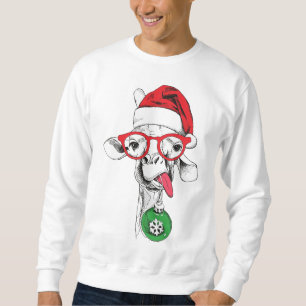 Christmas Giraffe Santa Sweatshirt