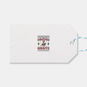 Christmas Giraffe Sleigh Funny Holiday T-Shirt Des Gift Tags