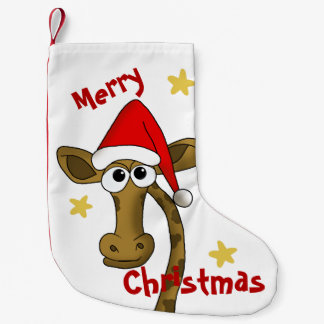 Christmas giraffe small christmas stocking