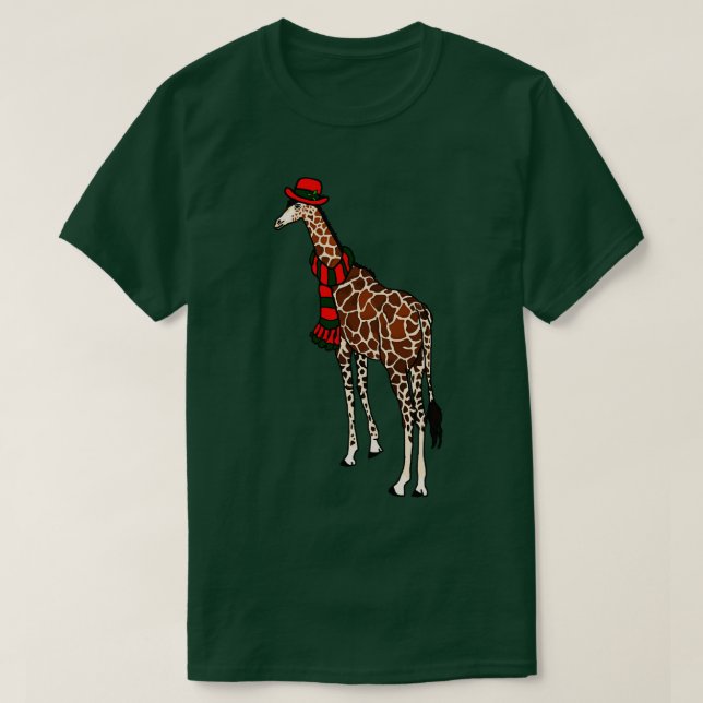 Christmas Giraffe T-Shirt (Design Front)