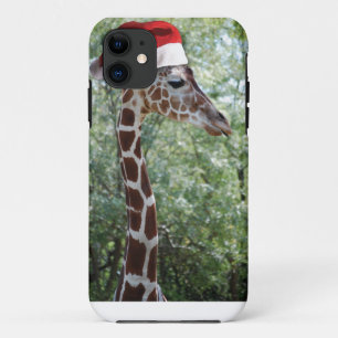 Christmas Giraffe With Santa Hat Case-Mate iPhone Case