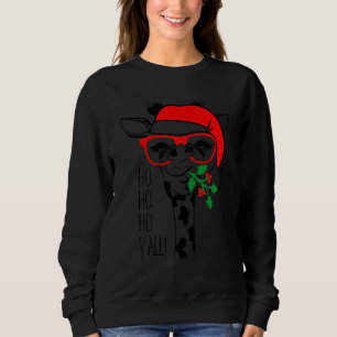 Christmas Giraffe Xmas Party Giraffe  Men Women Ki Sweatshirt
