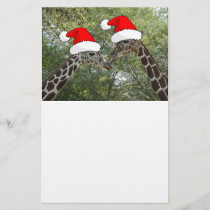 Christmas Giraffes Stationery