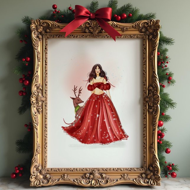 Christmas girl artwork  poster (Creator Uploaded)