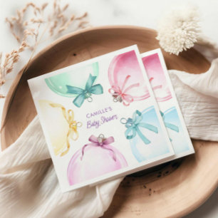 Christmas Girl Baby Shower Napkin