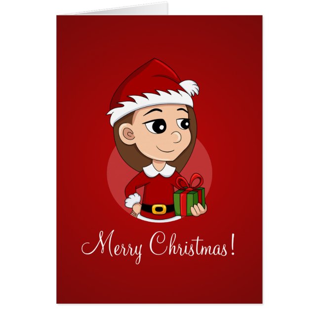 Christmas girl cartoon (Front)