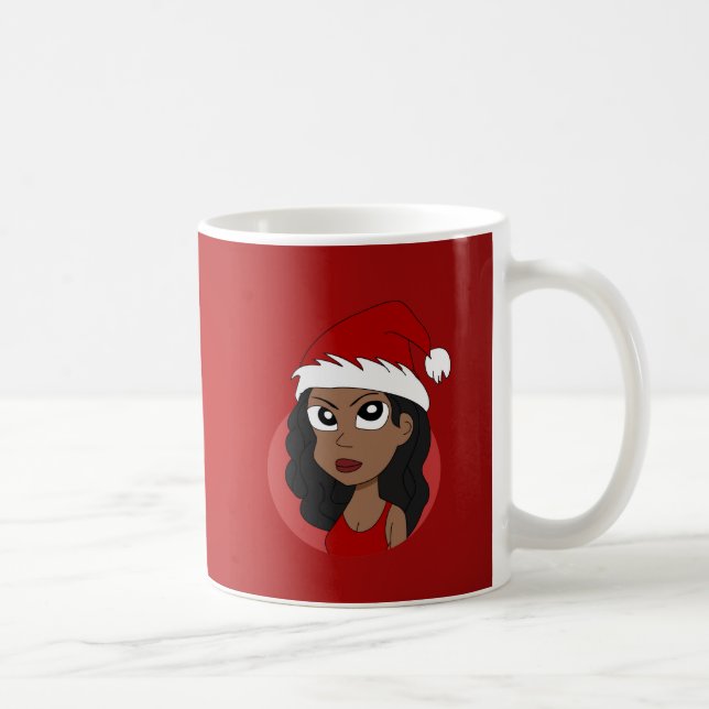 Christmas girl cartoon coffee mug (Right)