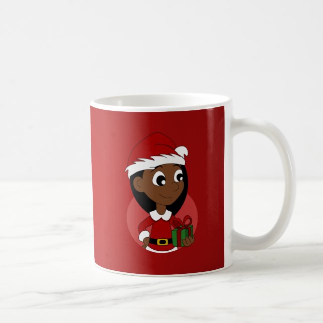 Christmas girl cartoon coffee mug (Right)