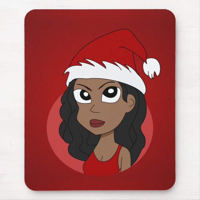 Christmas girl cartoon mouse pad (Front)