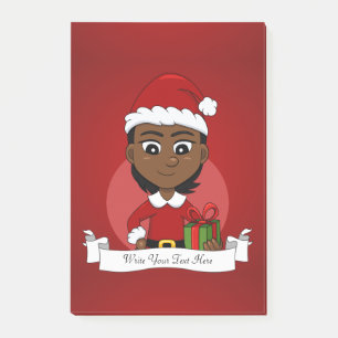 Christmas girl cartoon notes