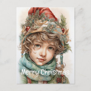 Christmas Girl Custom 21 of 25 Holiday Postcard
