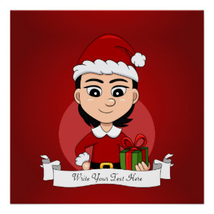 Christmas-girl-head-03.png Poster