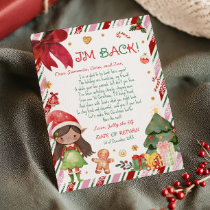 Christmas Girl Letter from Elf Letter Card