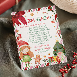 Christmas Girl Letter from Elf Letter Card