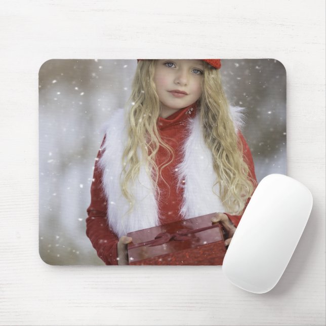 Christmas Girl Mouse Pad (With Mouse)