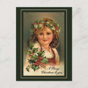 "Christmas Girl" Postcard