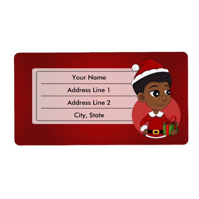 Christmas girl with an Afro cartoon (Front)