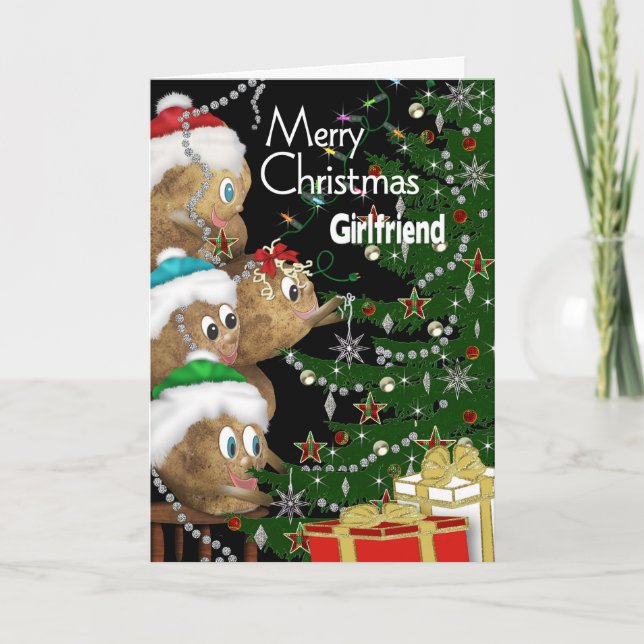 CHRISTMAS - Girlfriend - POTATO FAMILY COLLECTION Holiday Card (Front)