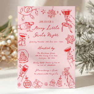 Christmas Girls Night Invitation
