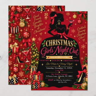 Christmas Girls Night Out Party Invitation