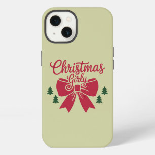 Christmas Girly Tree Bow Aesthetic Gift For Her iPhone 13 Case