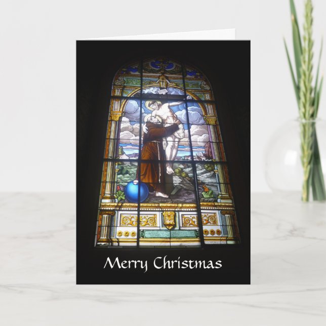 christmas glass holiday card (Front)