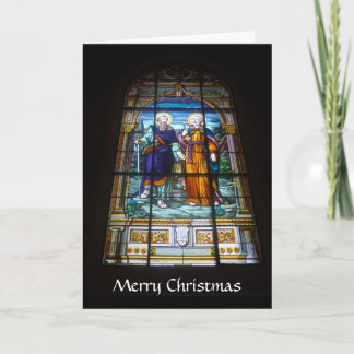 christmas glass window holiday card