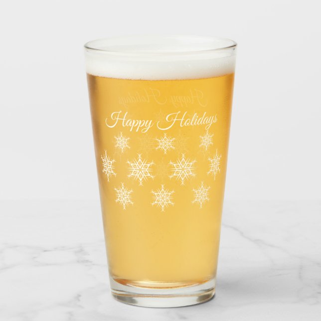 Christmas Glassware Snowflakes Glass (Front Filled)