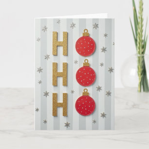 Christmas Glitter Ho Ho Ho Card