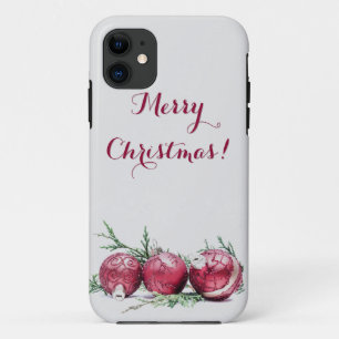 Christmas Glitter Ornaments Oil Painting iPhone 11 Case