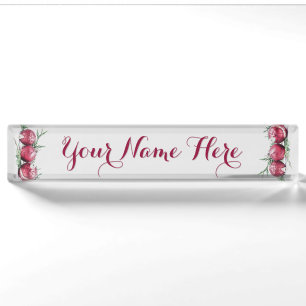 Christmas Glitter Ornaments Oil Painting Nameplate