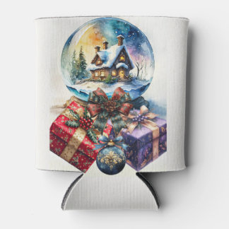 CHRISTMAS GLOBE GIFTS AND ORNAMENT CAN COOLER