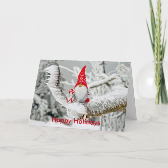 Christmas Gnome Christmas Card (Front)