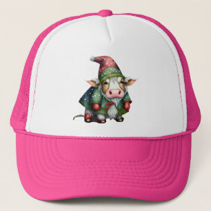 Christmas Gnome Cow Design-83456 Trucker Hat
