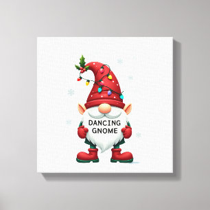 Christmas Gnome Dancing Gnome Family Christmas (2) Canvas Print