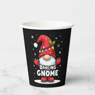 Christmas Gnome Dancing Gnome Family Christmas (7) Paper Cups