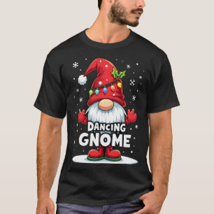 Christmas Gnome Dancing Gnome Family Christmas (7) T-Shirt