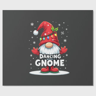 Christmas Gnome Dancing Gnome Family Christmas (7) Wrapping Paper