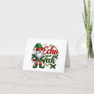 Christmas Gnome Echo Tech Thank You Card