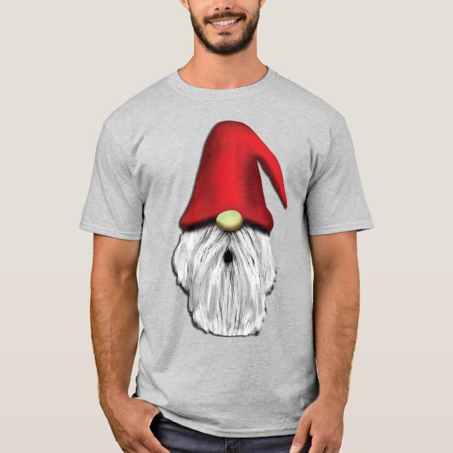 Christmas Gnome Face T-Shirt (Front)