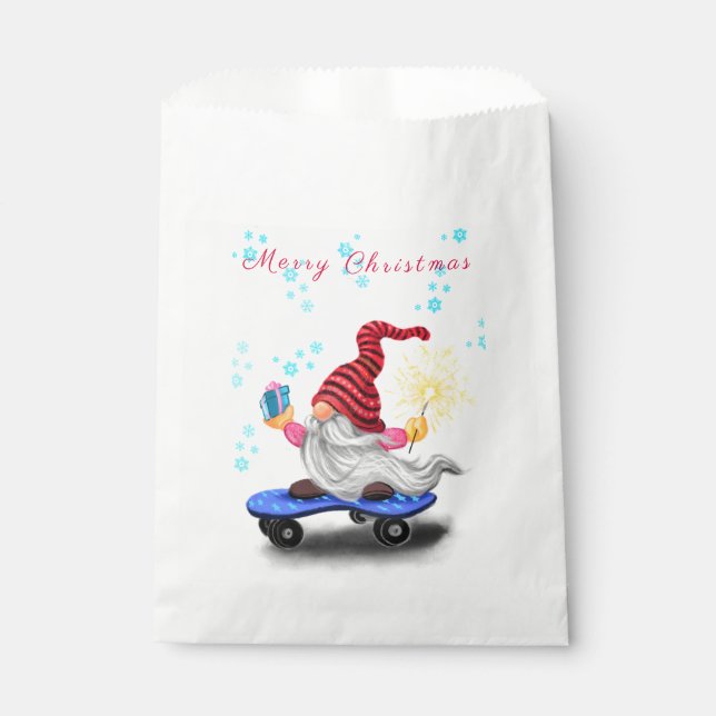 Christmas Gnome Favour Bag (Front)