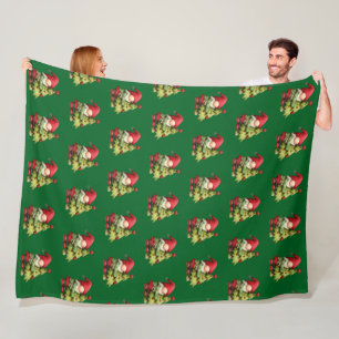 Christmas gnome fleece blanket