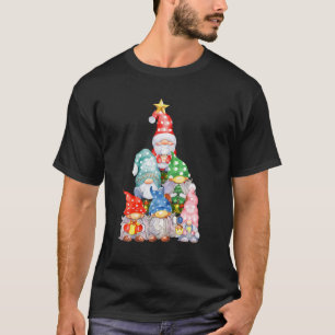 Christmas Gnome Funny Family Pyjamas Gnome Tree T-Shirt