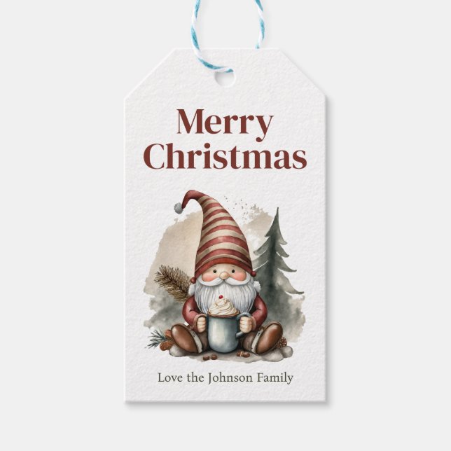 Christmas Gnome gift tag (Front)